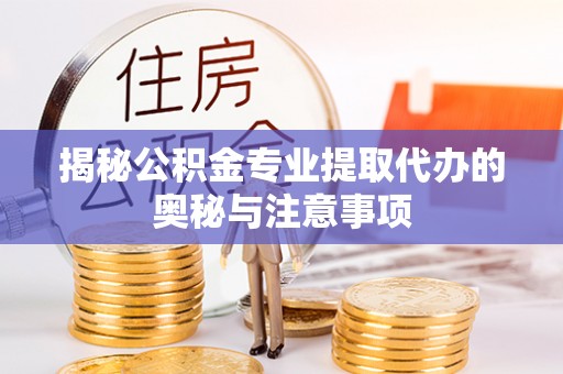 湘东揭秘公积金专业提取代办的奥秘与注意事项
