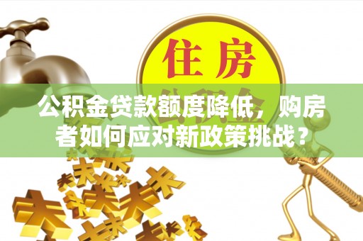 湘东公积金贷款额度降低，购房者如何应对新政策挑战？